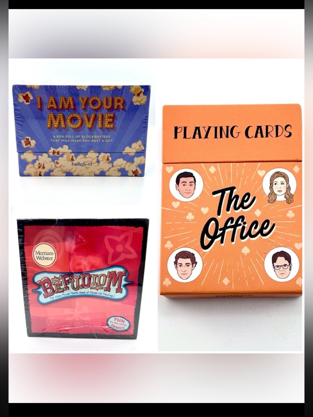 NWT Trivia & Card Game Bundle - The Office, I Am Your Movie & Befuddlom
